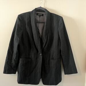 Kasper Suit Jacket Gray and White Striped Women's 10